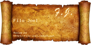 Filo Joel névjegykártya