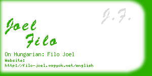 joel filo business card